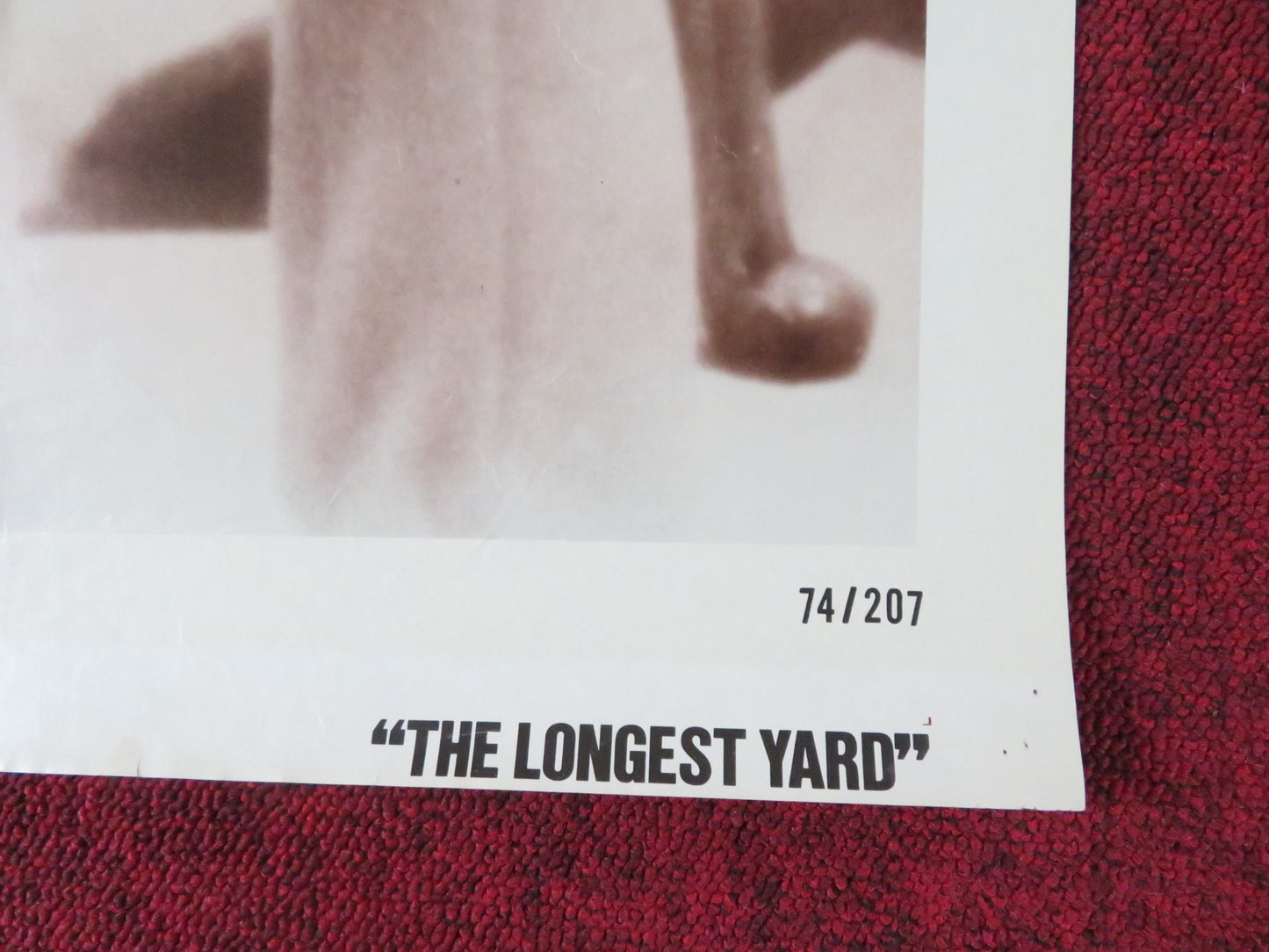 THE LONGEST YARD FOLDED US ONE SHEET POSTER BURT REYNOLDS EDDIE ALBERT 1974