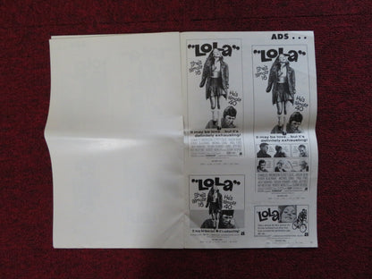 LOLA / LONDON AFFAIR - PRESSBOOK UNCUT AMERICAN INT. CHARLES BRONSON 1970