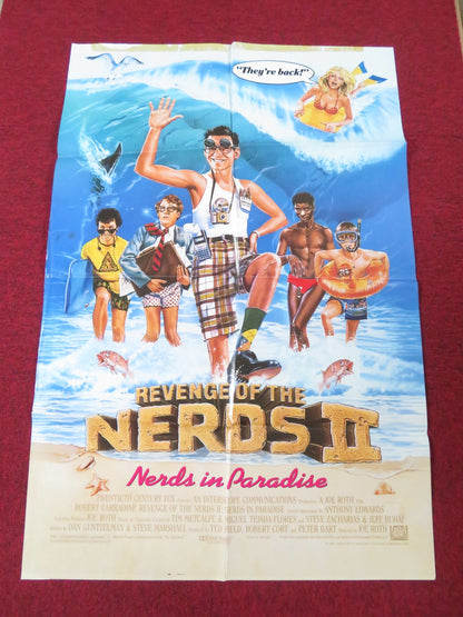 REVENGE OF THE NERDS II: NERDS IN PARADISE FOLDED US ONE SHEET POSTER 1987