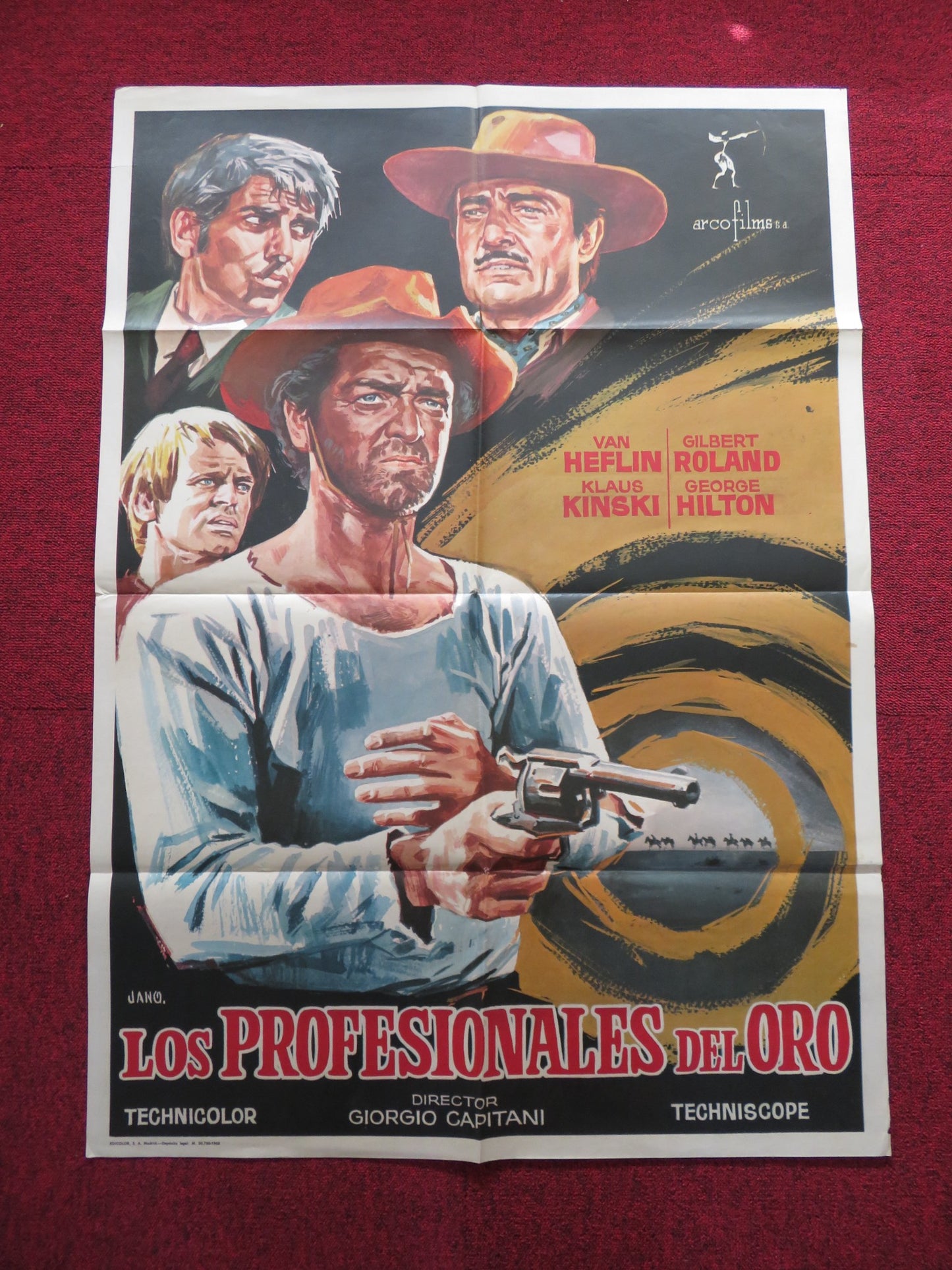 LOS PROFESIONALES DEL ORO / The Ruthless Four SPANISH POSTER VAN HEFLIN 1970