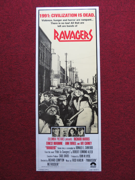 RAVAGERS US INSERT (14"x 36") POSTER RICHARD HARRIS ERNEST BOTGNINE 1979