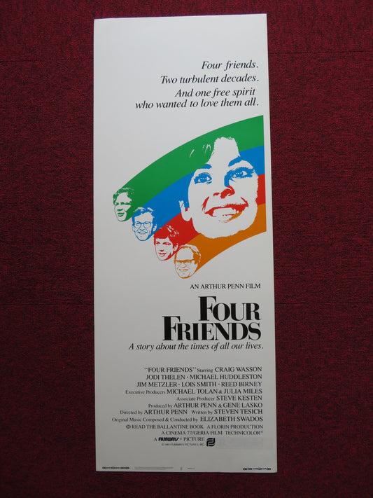 FOUR FRIENDS US INSERT (14"x 36") POSTER CRAIG WASSON JODI THELEN 1981