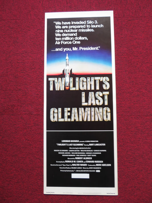 TWLIGHT'S LAST GLEAMING US INSERT (14"x 36") POSTER BURT LANCASTER 1977