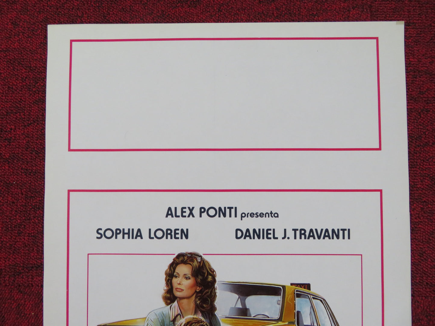 QUALCOSA DI BIONDO ITALIAN LOCANDINA POSTER SOPHIA LOREN DANIEL J. TRAVANTI 1985