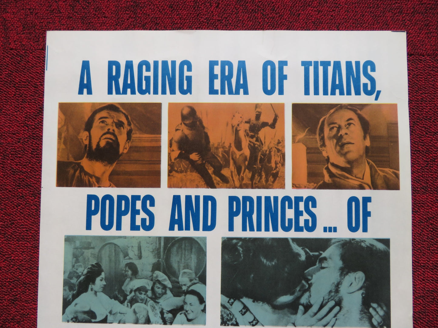 THE AGONY AND THE ECSTASY US INSERT (14"x 36") POSTER CHARLTON HESTON 1965