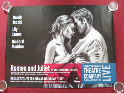 BRANAGH THEATER LIVE: ROMEO AND JULIET UK QUAD ROLLED POSTER DEREK JACOBI 2016