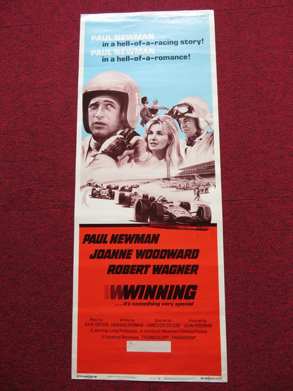 WINNING US INSERT (14"x 36") POSTER PAUL NEWMAN JOANNE WOODWARD 1973