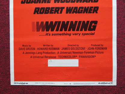 WINNING US INSERT (14"x 36") POSTER PAUL NEWMAN JOANNE WOODWARD 1973