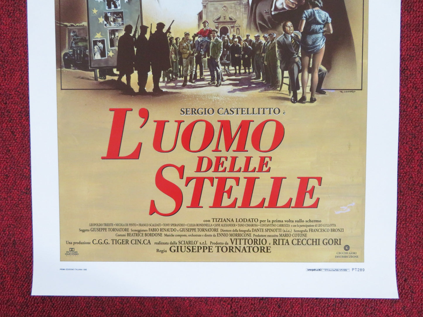 L'UOMO DELLE STELLE ITALIAN LOCANDINA POSTER SEGIO CASTELLITTO T. LODATO 1995