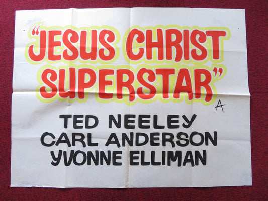 JESUS CHRIST SUPERSTAR UK QUAD POSTER FOLDED TED NEELEY CARL ANDERSON 1973