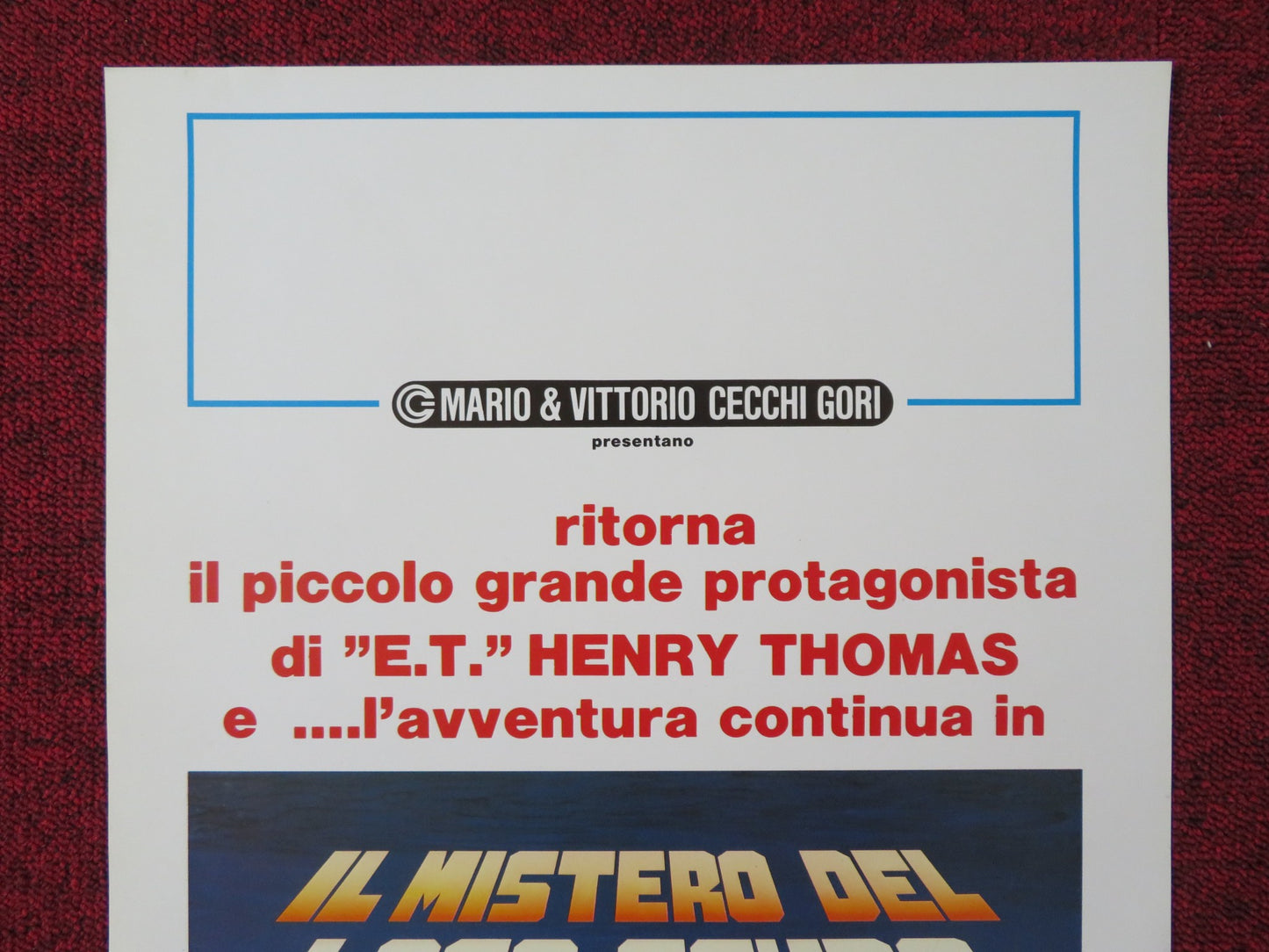 IL MISTERO DEL LAGO SCURO ITALIAN LOCANDINA POSTER HENRY THOMAS TONY BARRY 1987