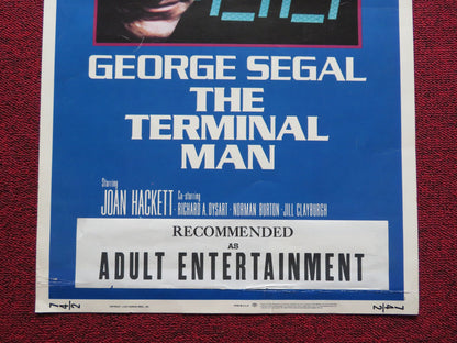 THE TERMINAL MAN US INSERT (14"x 36") POSTER GEORGE SEGAL JOAN HACKETT 1974