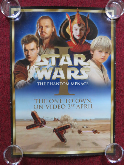 STAR WARS: EPISODE I THE PHANTOM MENACE C VHS VIDEO POSTER ROLLED MCGREGOR 2000