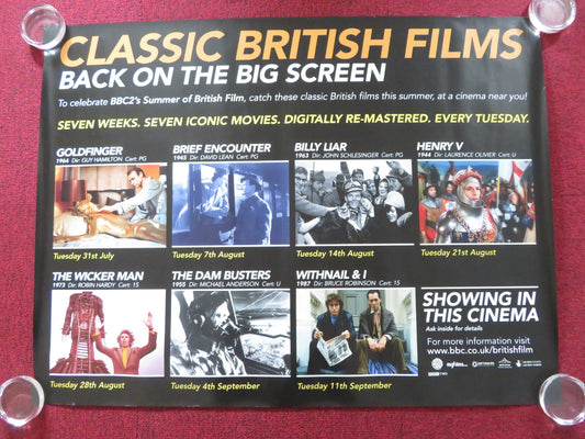 CLASSIC BRITISH FILMS BACK ON THE BIG SCREEN UK QUAD ROLLED POSTER 2007