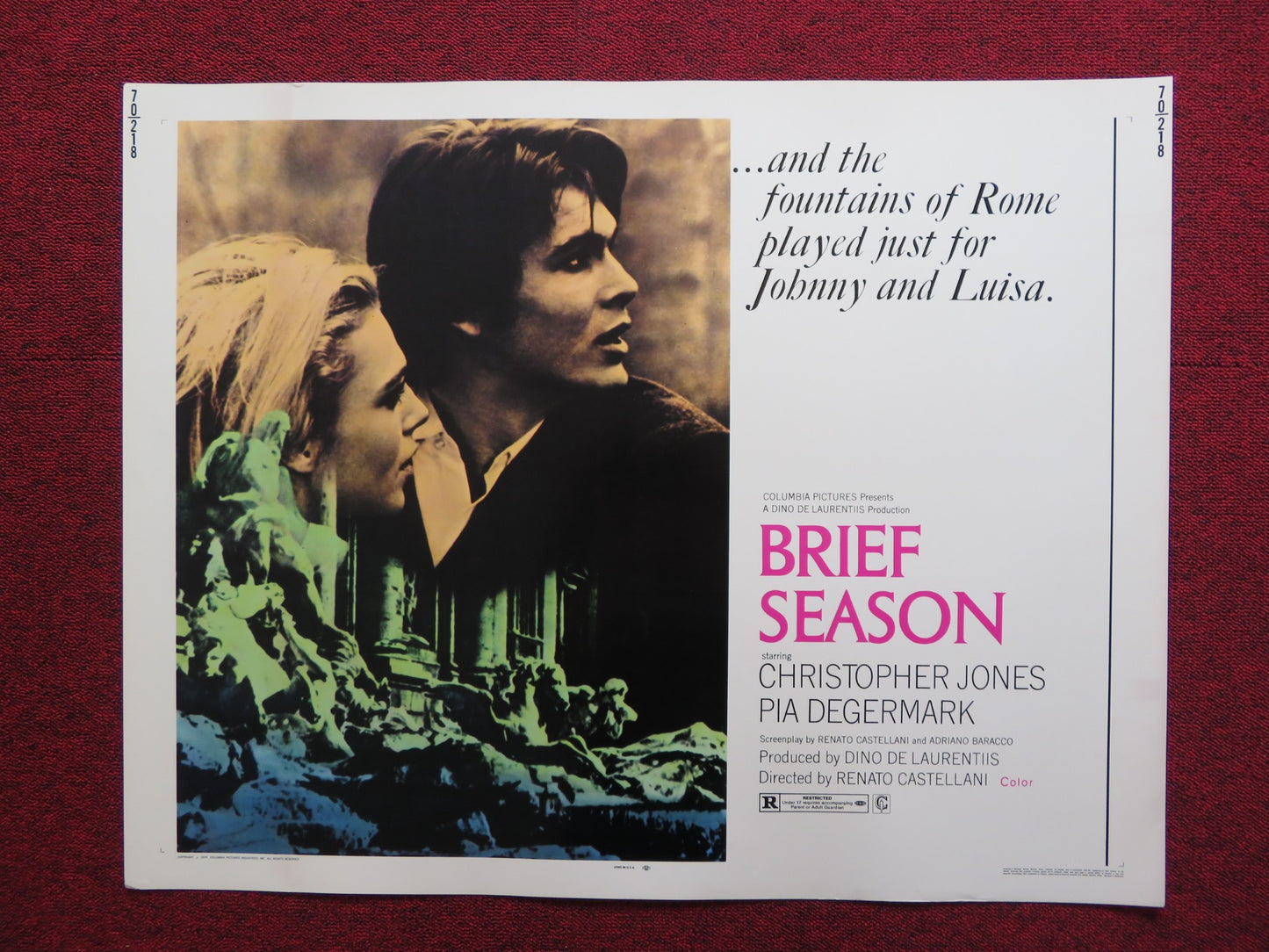 BRIEF SEASON US HALF SHEET (22"x 28") POSTER CHRISTOPHER JONE PIA DEGERMARK 1970