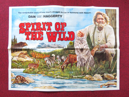 SPIRIT OF THE WILD UK QUAD POSTER FOLDED DAN HAGGERTY KEN CURTIS 1981