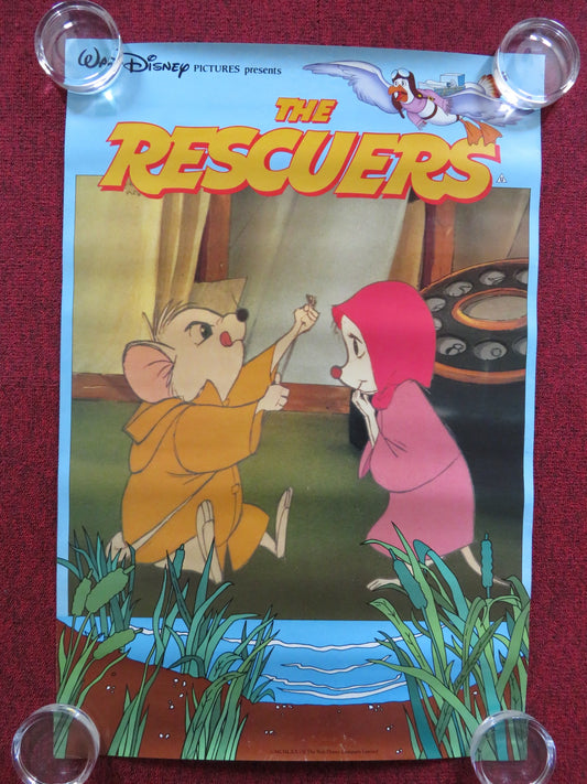 THE RESCUERS - A VHS VIDEO POSTER ROLLED DISNEY BOB NEWHART EVA GABOR 1977