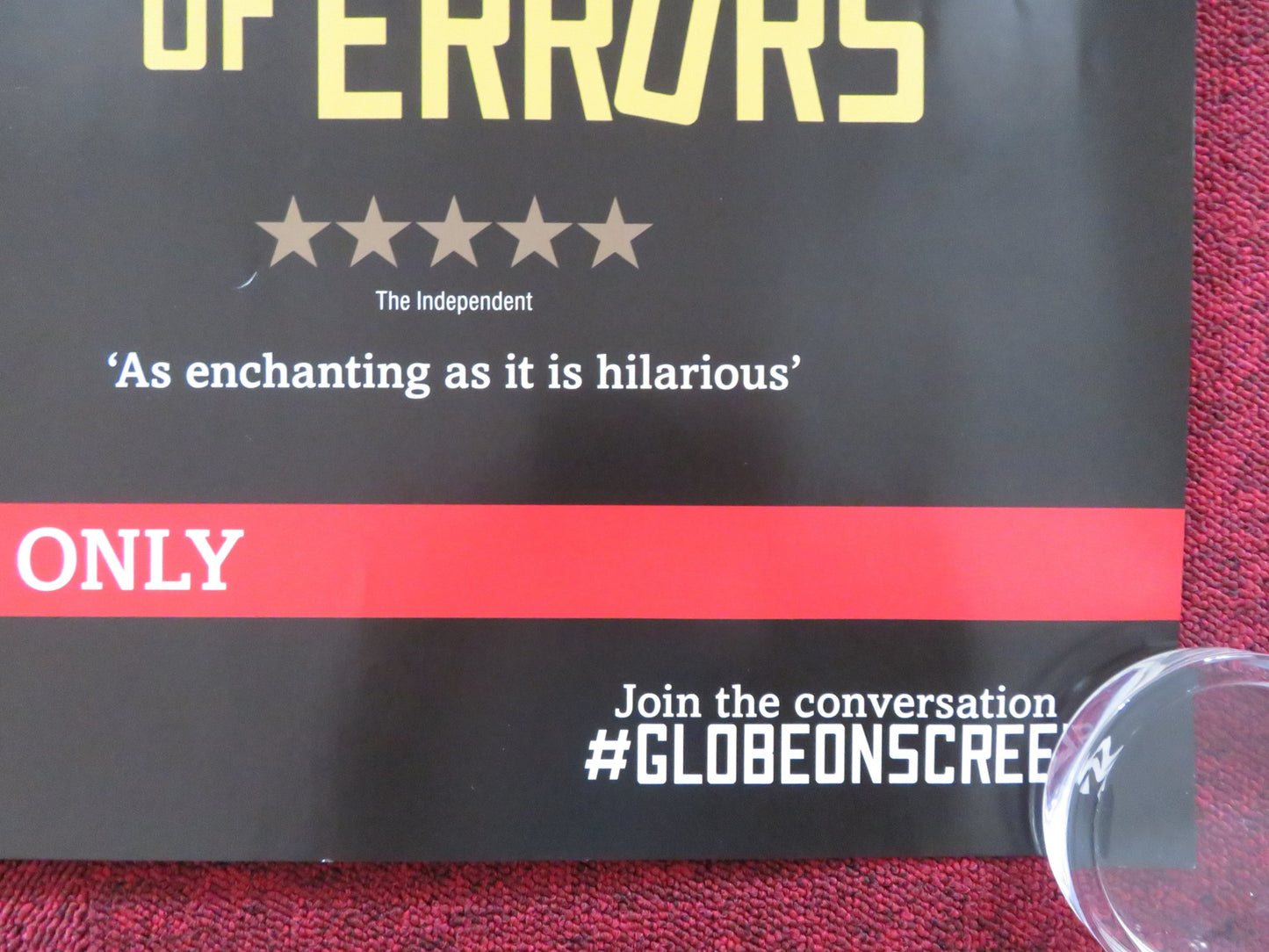 GLOBE ON SCREEN: JULIUS CAESAR ANTONY & CLEOPATRA UK QUAD  ROLLED POSTER 2015