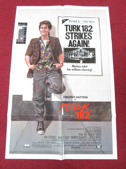 TURK 182 FOLDED US ONE SHEET POSTER TIMOTHY HUTTON ROBERT URICH 1985