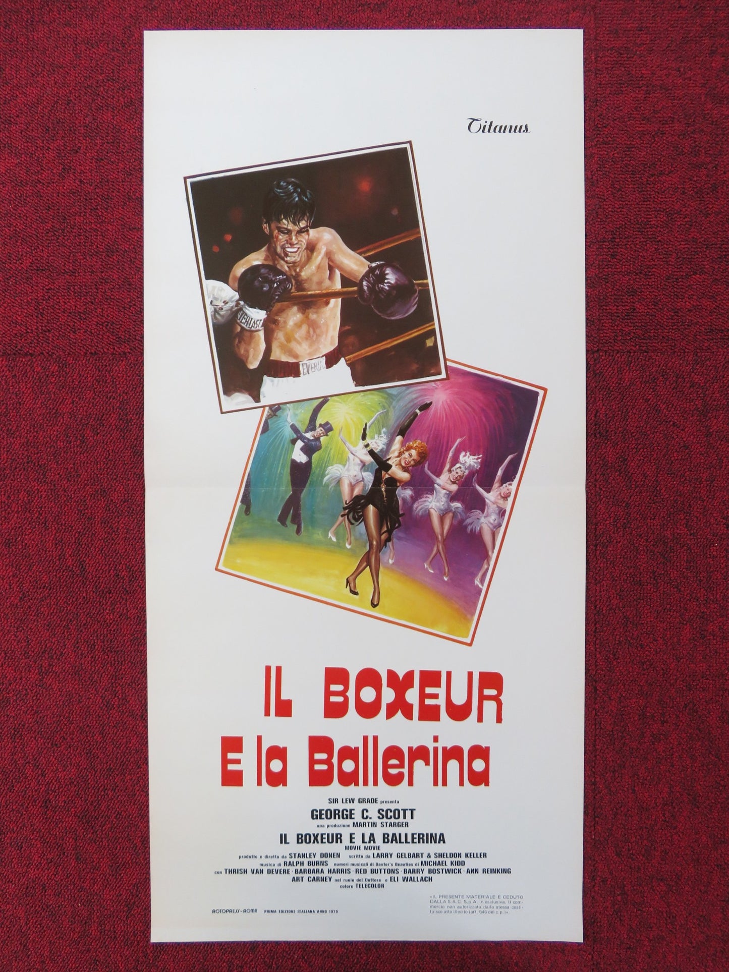 IL BOXEUR E LA BALLERINA ITALIAN LOCANDINA POSTER GEORGE C. SCOTT 1979