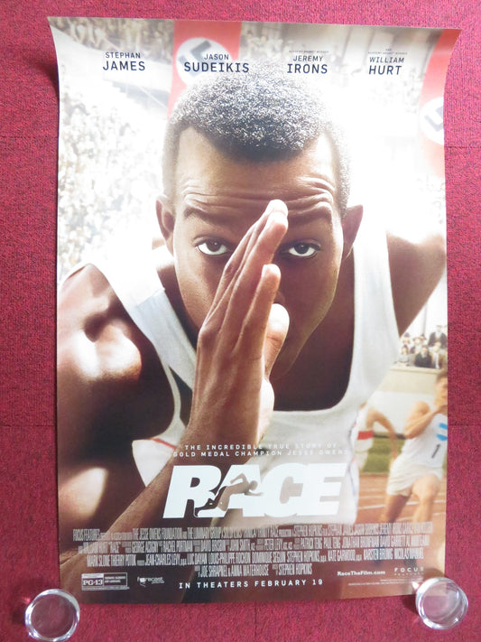 RACE US ONE SHEET ROLLED POSTER STEPHAN JAMES JASON SUDEIKIS 2016