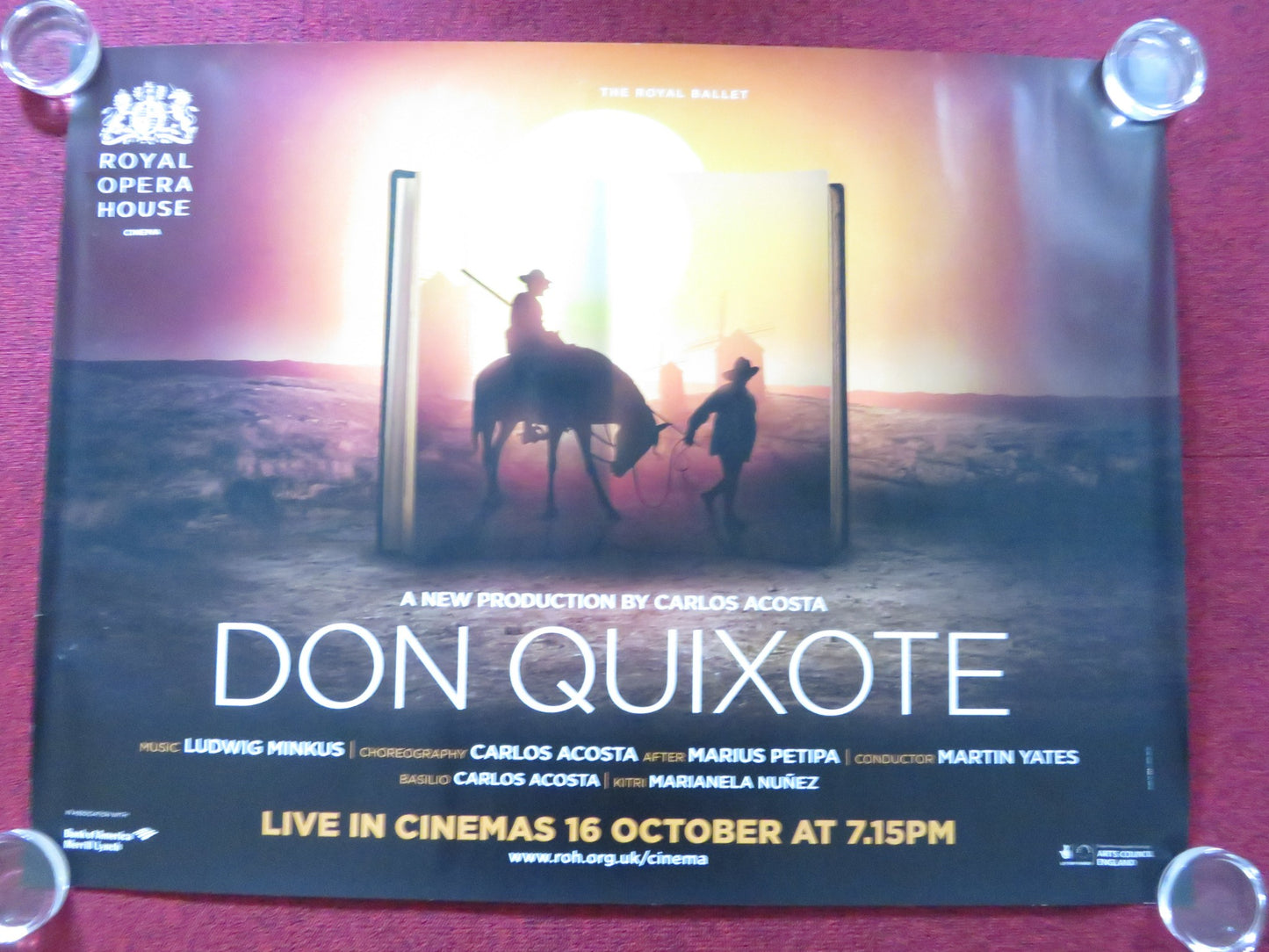 DON QUIXOTE UK QUAD ROLLED POSTER CARLOS ACOSTA 2013