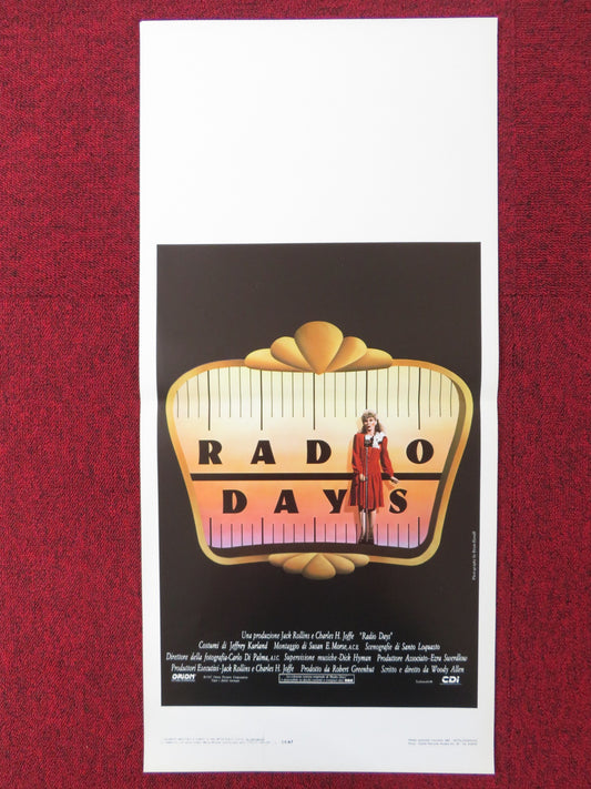 RADIO DAYS ITALIAN LOCANDINA POSTER WOODY ALLEN MIKE STARR 1987