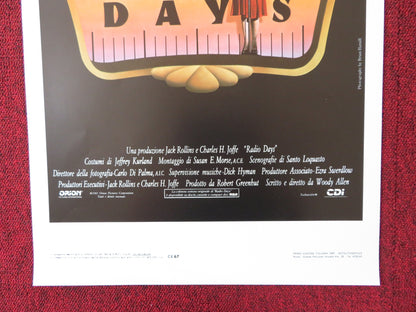 RADIO DAYS ITALIAN LOCANDINA POSTER WOODY ALLEN MIKE STARR 1987