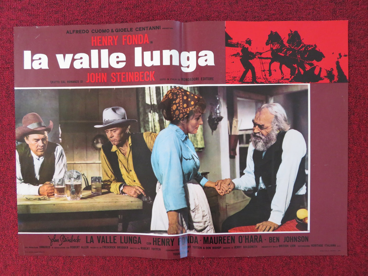 THE RED PONY - TV MOVIE - B ITALIAN FOTOBUSTA POSTER HENRY FONDA M. O'HARA 1973