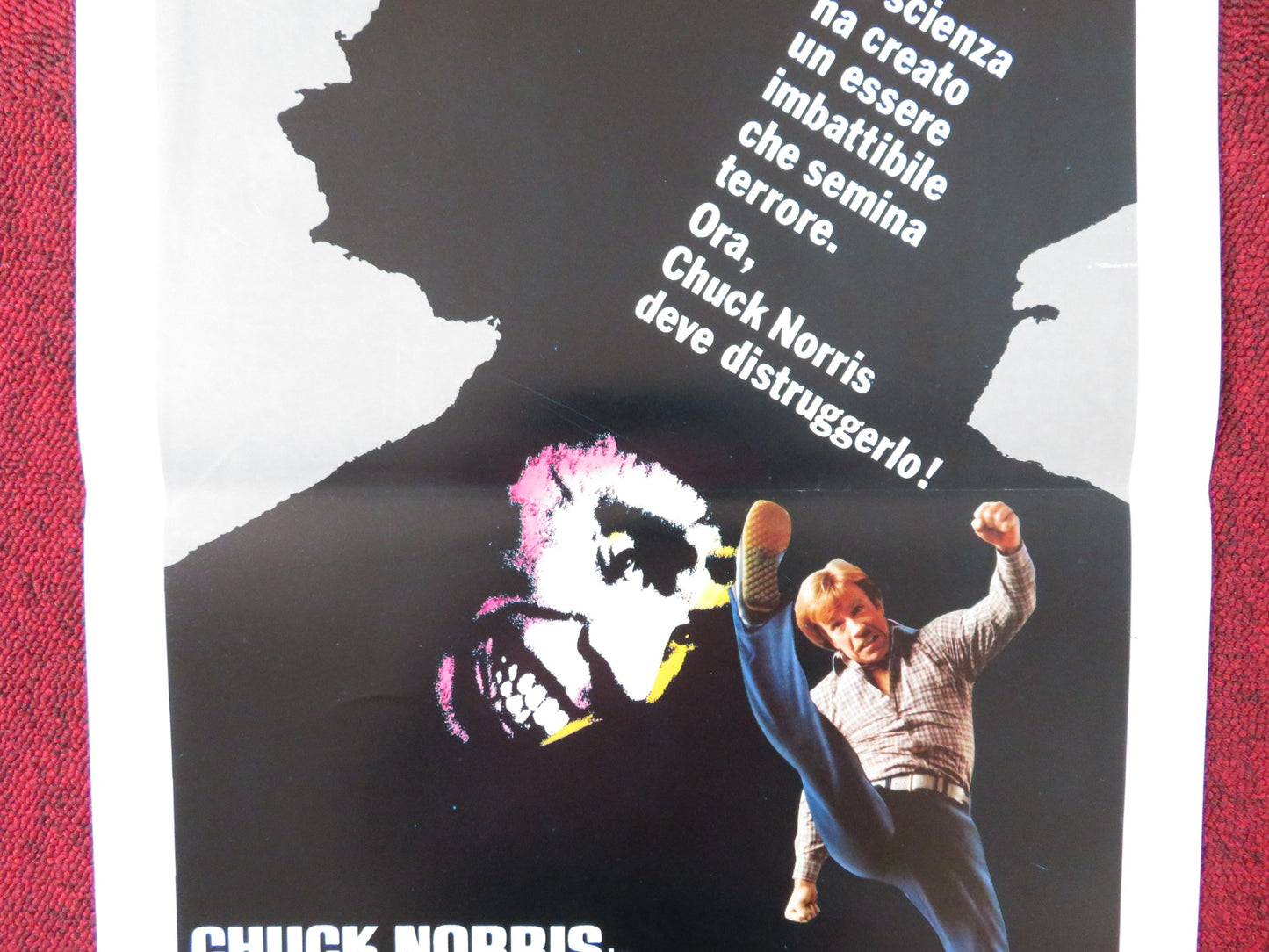 SILENT RAGE ITALIAN LOCANDINA POSTER CHUCK NORRIS RON SILVER 1982