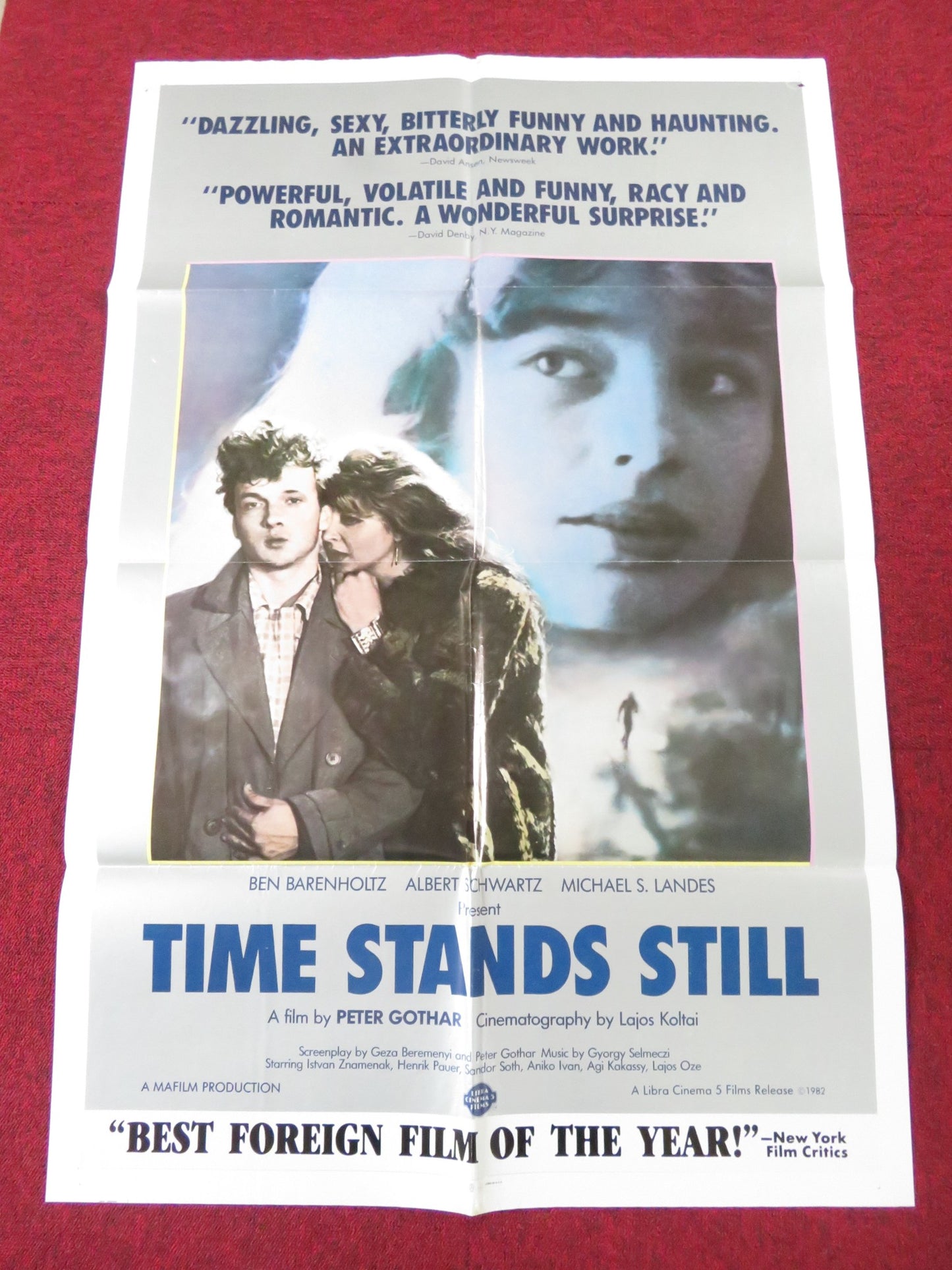 TIME STANDS STILL FOLDED US ONE SHEET POSTER ANIKO IVAN ISTVAN ZNAMENAK 1982