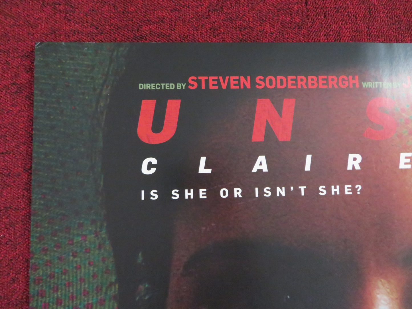 UNSANE UK QUAD (30"x 40") ROLLED POSTER CLAIRE FOY JOSHUA LEONARD  2018