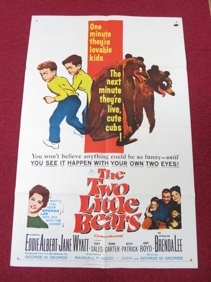 THE TWO LITTLE BEARS FOLDED US ONE SHEET POSTER EDDIE ALBERT JANE WYATT 1961