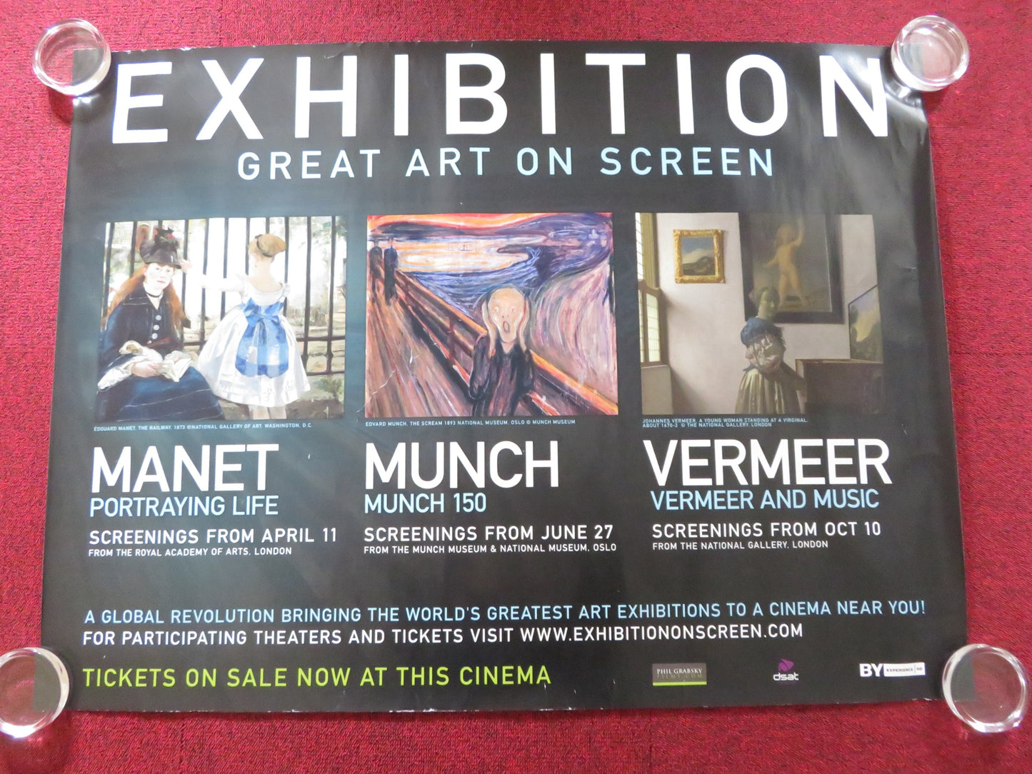 EXHIBITION: GREAT ART ON SCREEN UK QUAD (30"x 40") ROLLED POSTER MANET 2013