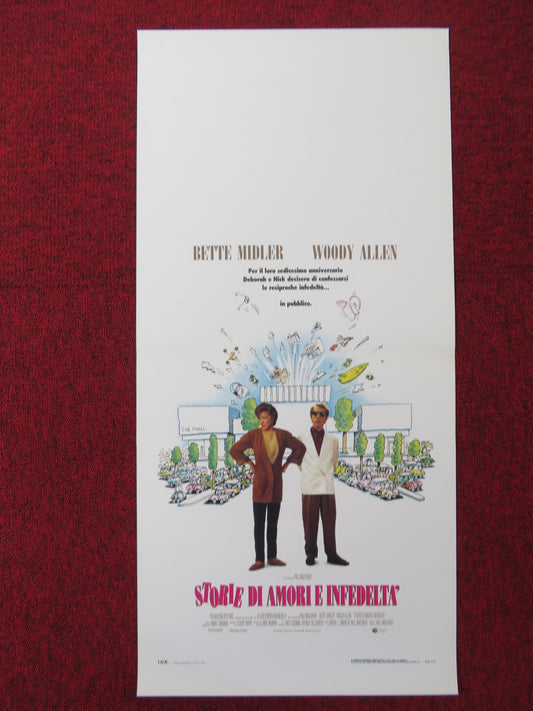 STORIE DI AMORI E INFEDELTA' ITALIAN LOCANDINA POSTER ALLEN BETTE MIDLER 1991