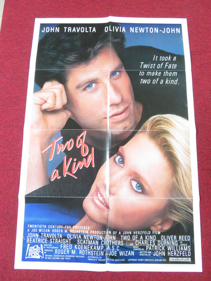 TWO OF A KIND FOLDED US ONE SHEET POSTER JOHN TRAVOLTA OLIVIA NEWTON-JOHN 1983