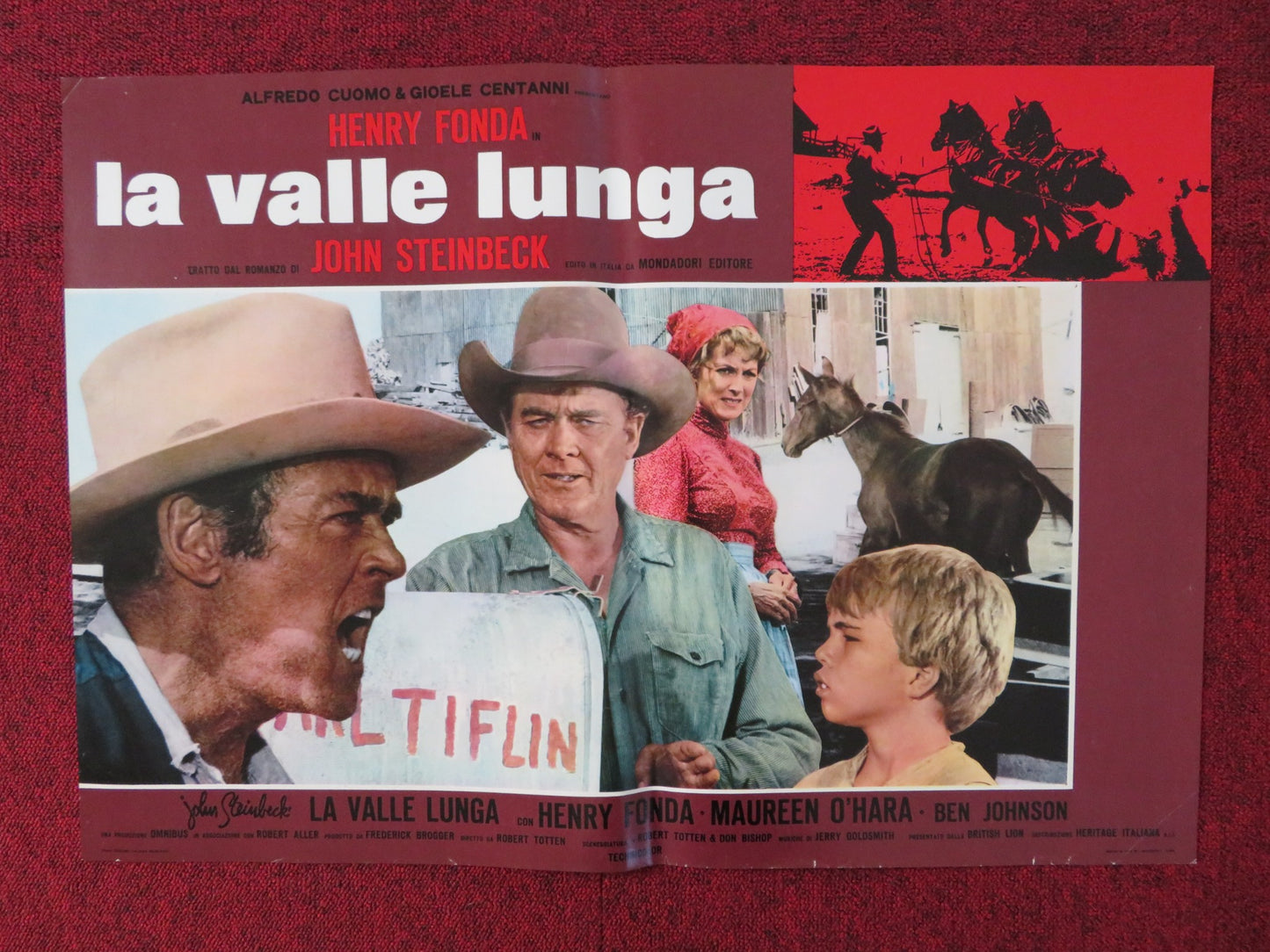 THE RED PONY - TV MOVIE - F ITALIAN FOTOBUSTA POSTER HENRY FONDA M. O'HARA 1973