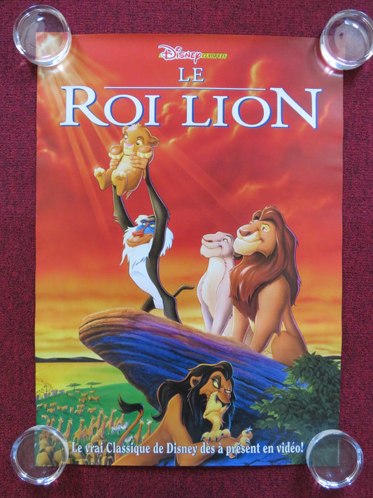 THE LION KING FRENCH VHS VIDEO POSTER ROLLED DISNEY MATTHEW BRODERICK 1994