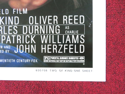 TWO OF A KIND FOLDED US ONE SHEET POSTER JOHN TRAVOLTA OLIVIA NEWTON-JOHN 1983