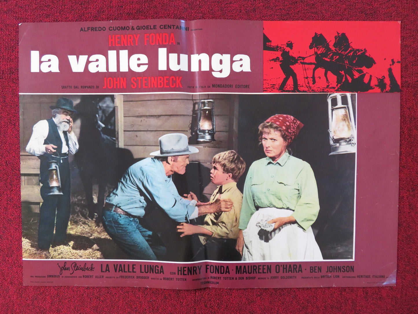 THE RED PONY - TV MOVIE - G ITALIAN FOTOBUSTA POSTER HENRY FONDA M. O'HARA 1973