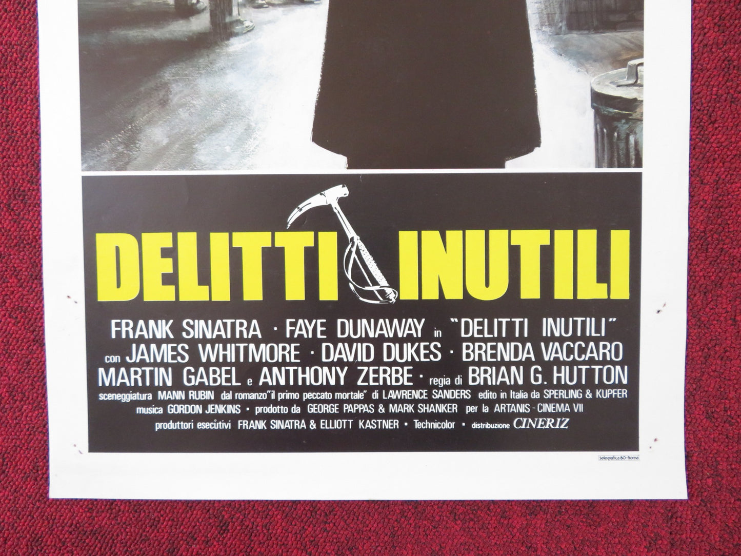 THE FIRST DEADLY SIN ITALIAN LOCANDINA POSTER FRANK SINATRA FAYE DUNAWAY 1980