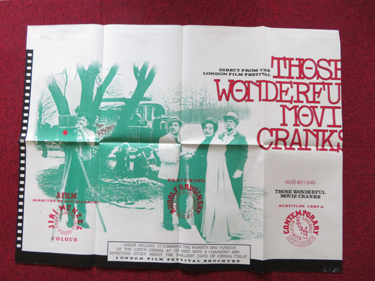 THOSE WONDERFUL MOVIE CRANKS UK QUAD POSTER FOLDED RUDOLF HRUSINSKY 1979