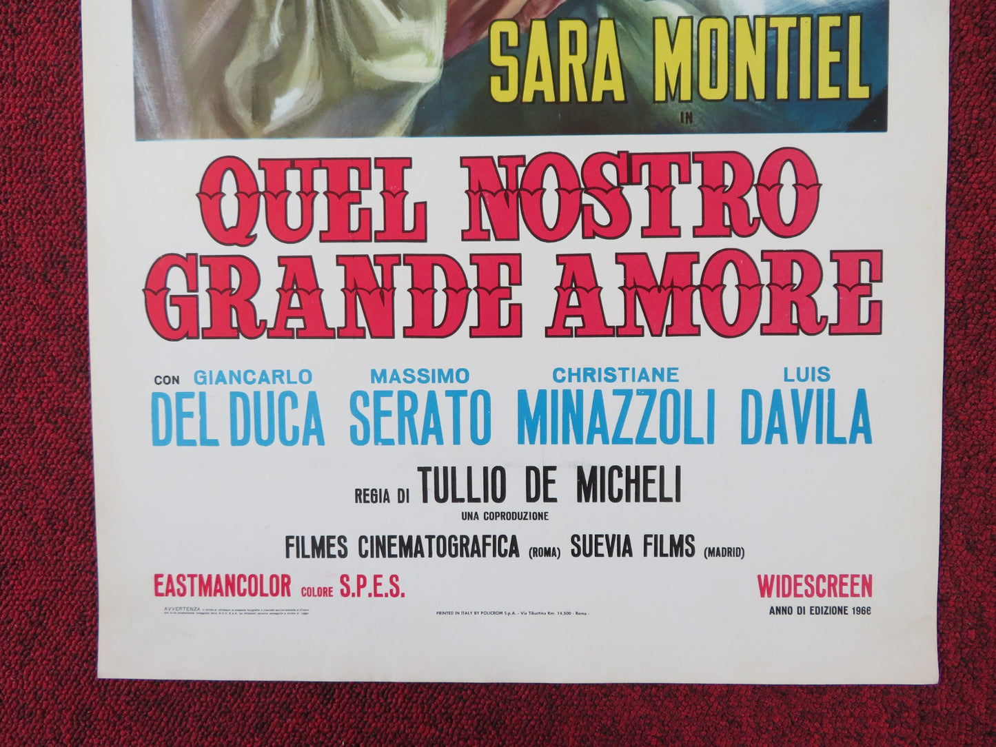 QUEL NOSTRO GRANDE AMORE ITALIAN LOCANDINA POSTER SARA MONTIEL1966