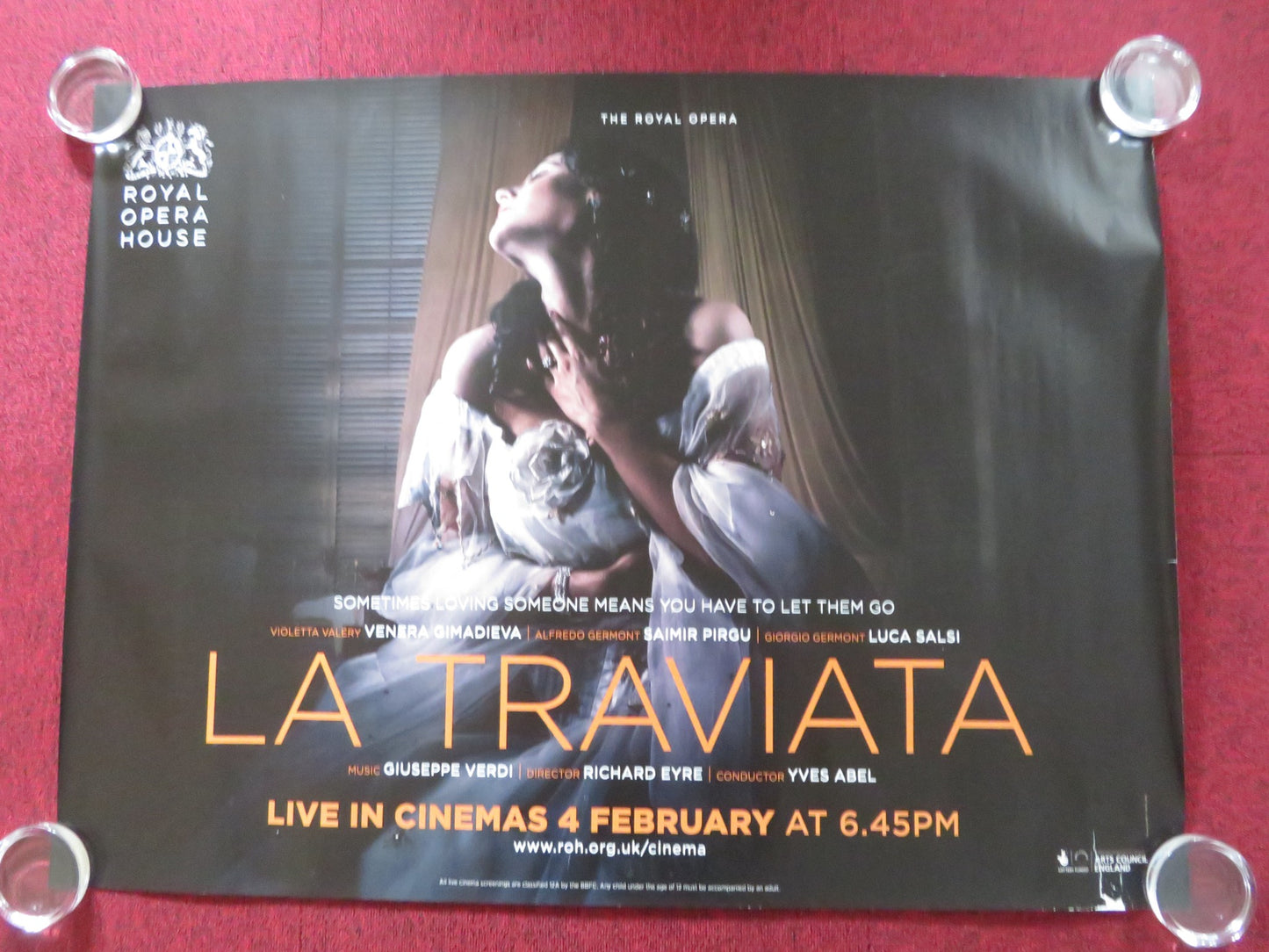 THE ROYAL OPERA HOUSE: LA TRAVIATA UK QUAD (30"x 40") ROLLED POSTER 2016