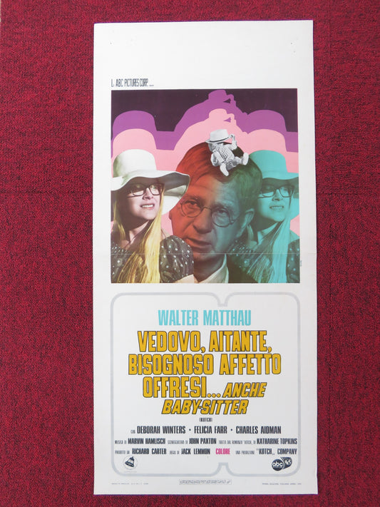 KOTCH ITALIAN LOCANDINA POSTER JACK LEMMON WALTER MATTHAU 1972