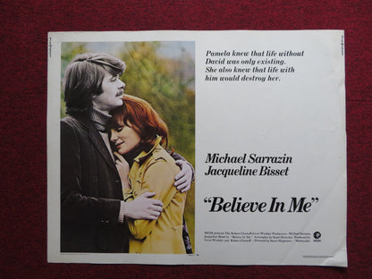 BELIEVE IN ME US HALF SHEET (22"x 28") POSTER MICHAEL SARRAZIN J. BISSET 1971