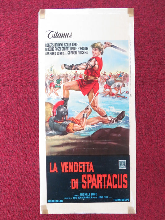 LA VENDETTA DI SPARTACUS ITALIAN LOCANDINA POSTER ROGER BROWNE SCILLA GABEL 1964