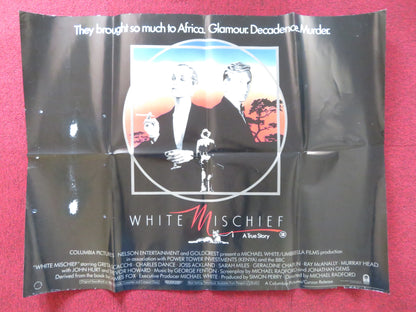 WHITE MISCHIEF UK QUAD POSTER FOLDED CHARLES DANCE SARAH MILES 1987