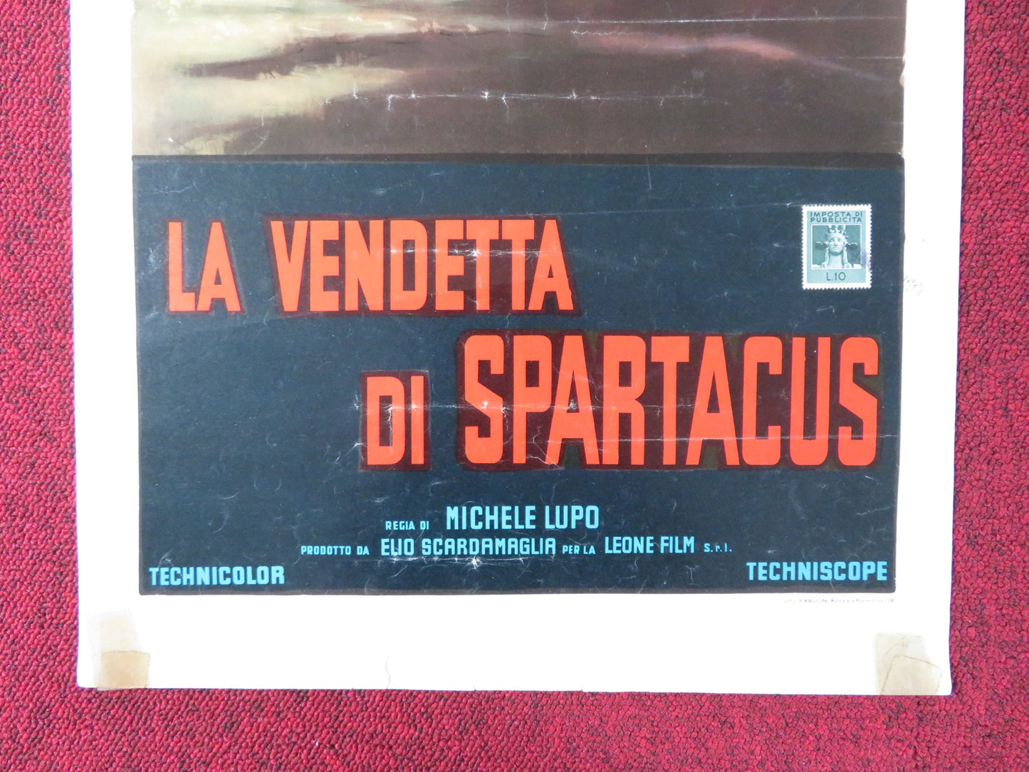 LA VENDETTA DI SPARTACUS ITALIAN LOCANDINA POSTER ROGER BROWNE SCILLA GABEL 1964