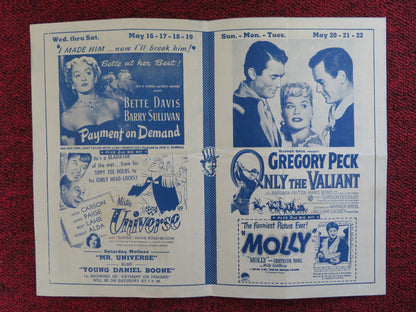 MAYFAIR THEATRE MOVIE PROGRAM-B BOB HOPE BETTE DAVIS GREGORY PECK